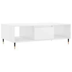 vidaXL Mesa de centro madera de ingeniería blanco brillo 104x60x35 cm