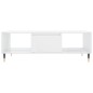 vidaXL Mesa de centro madera de ingeniería blanco brillo 104x60x35 cm
