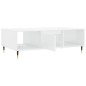 vidaXL Mesa de centro madera de ingeniería blanco brillo 104x60x35 cm