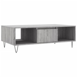 vidaXL Mesa de centro madera de ingeniería gris Sonoma 104x60x35 cm