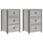 vidaXL Mesitas noche 2 uds madera ingeniería gris Sonoma 40x36x60 cm vidaXL Mesitas noche 2 uds madera ingeniería gris Sonoma 40x36x60 cm