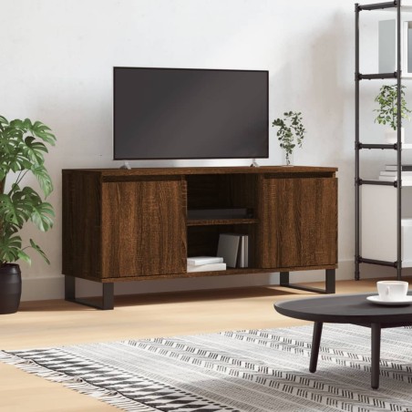 vidaXL Mueble de TV madera de ingeniería marrón roble 104x35x50 cm
