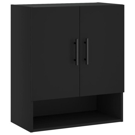 vidaXL Armario de pared madera de ingeniería negro 60x31x70 cm