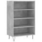 vidaXL Aparador alto madera de ingeniería gris hormigón 57x35x90 cm