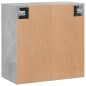 vidaXL Armario de pared madera de ingeniería gris hormigón 60x31x60 cm