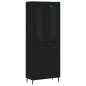 vidaXL Aparador alto madera contrachapada negro 69,5x34x180 cm vidaXL Aparador alto madera contrachapada negro 69,5x34x180 cm