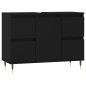 vidaXL Mueble de baño madera de ingeniería negro 80x33x60 cm vidaXL Mueble de baño madera de ingeniería negro 80x33x60 cm