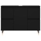 vidaXL Mueble de baño madera de ingeniería negro 80x33x60 cm vidaXL Mueble de baño madera de ingeniería negro 80x33x60 cm