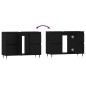 vidaXL Mueble de baño madera de ingeniería negro 80x33x60 cm vidaXL Mueble de baño madera de ingeniería negro 80x33x60 cm