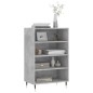 vidaXL Aparador alto madera de ingeniería gris hormigón 57x35x90 cm vidaXL Aparador alto madera de ingeniería gris hormigón 57x35x90 cm