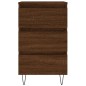 vidaXL Mesitas noche 2 uds madera ingeniería marrón roble 40x35x69 cm