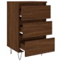 vidaXL Mesitas noche 2 uds madera ingeniería marrón roble 40x35x69 cm