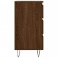 vidaXL Mesitas noche 2 uds madera ingeniería marrón roble 40x35x69 cm