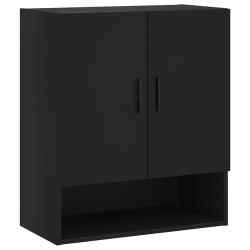 vidaXL Armario de pared madera de ingeniería negro 60x31x70 cm