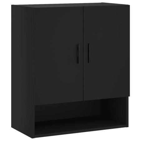vidaXL Armario de pared madera de ingeniería negro 60x31x70 cm