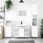 vidaXL Mueble de baño madera de ingeniería blanco brillo 80x33x60 cm vidaXL Mueble de baño madera de ingeniería blanco brillo 80x33x60 cm