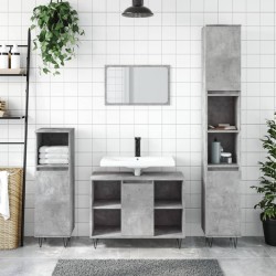 vidaXL Mueble de baño madera de ingeniería gris hormigón 80x33x60 cm