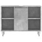 vidaXL Mueble de baño madera de ingeniería gris hormigón 80x33x60 cm