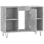 vidaXL Mueble de baño madera de ingeniería gris hormigón 80x33x60 cm