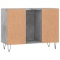 vidaXL Mueble de baño madera de ingeniería gris hormigón 80x33x60 cm
