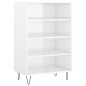 vidaXL Aparador alto madera de ingeniería blanco brillante 57x35x90 cm vidaXL Aparador alto madera de ingeniería blanco brillante 57x35x90 cm