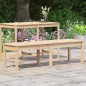 vidaXL Banco de jardín de 2 plazas madera maciza pino 159,5x44x45 cm