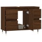 vidaXL Mueble de baño madera de ingeniería roble marrón 80x33x60 cm vidaXL Mueble de baño madera de ingeniería roble marrón 80x33x60 cm