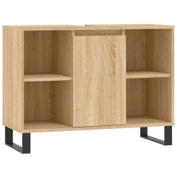 vidaXL Mueble de baño madera de ingeniería roble Sonoma 80x33x60 cm
