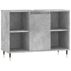 vidaXL Mueble de baño madera de ingeniería gris hormigón 80x33x60 cm