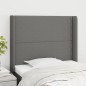 vidaXL Cabecero con orejas de tela gris oscuro 83x16x118/128 cm vidaXL Cabecero con orejas de tela gris oscuro 83x16x118/128 cm