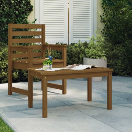 vidaXL Mesa de jardín madera maciza pino marrón miel 82,5x50,5x45 cm
