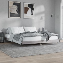 vidaXL Estructura de cama madera contrachapada gris Sonoma 180x200 cm