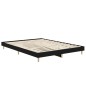 vidaXL Estructura de cama de madera contrachapada negra 140x190 cm