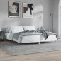 vidaXL Estructura de cama con LED madera maciza blanca 200x200 cm vidaXL Estructura de cama con LED madera maciza blanca 200x200 cm