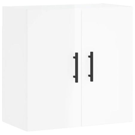 vidaXL Armario de pared madera de ingeniería blanco brillo 60x31x60 cm