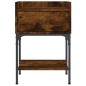 vidaXL Mesita de noche madera de ingeniería roble ahumado 40,5x31x60cm vidaXL Mesita de noche madera de ingeniería roble ahumado 40,5x31x60cm