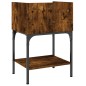 vidaXL Mesita de noche madera de ingeniería roble ahumado 40,5x31x60cm vidaXL Mesita de noche madera de ingeniería roble ahumado 40,5x31x60cm