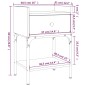 vidaXL Mesita de noche madera de ingeniería roble ahumado 40,5x31x60cm vidaXL Mesita de noche madera de ingeniería roble ahumado 40,5x31x60cm