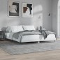vidaXL Estructura de cama madera contrachapada blanco brillo 180x200cm vidaXL Estructura de cama madera contrachapada blanco brillo 180x200cm