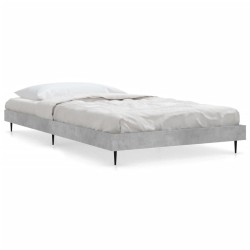 vidaXL Estructura de cama madera contrachapada gris hormigón 90x200cm
