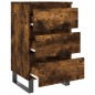 vidaXL Mesitas noche 2 uds madera ingeniería roble ahumado 40x35x69 cm vidaXL Mesitas noche 2 uds madera ingeniería roble ahumado 40x35x69 cm