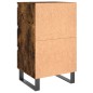 vidaXL Mesitas noche 2 uds madera ingeniería roble ahumado 40x35x69 cm vidaXL Mesitas noche 2 uds madera ingeniería roble ahumado 40x35x69 cm