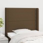 vidaXL Cabecero con orejas de tela marrón oscuro 83x16x118/128 cm vidaXL Cabecero con orejas de tela marrón oscuro 83x16x118/128 cm
