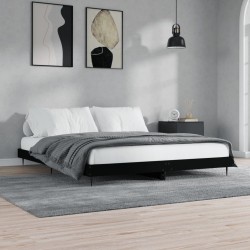 vidaXL Estructura de cama madera contrachapada negra 140x200 cm