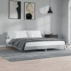 vidaXL Estructura de cama madera contrachapada gris hormigón 160x200cm