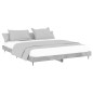 vidaXL Estructura de cama madera contrachapada gris hormigón 160x200cm