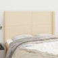vidaXL Cabecero con orejas de tela color crema 147x16x118/128 cm vidaXL Cabecero con orejas de tela color crema 147x16x118/128 cm