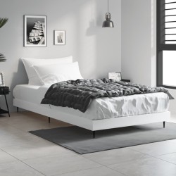 vidaXL Estructura de cama madera contrachapada blanca 90x190 cm