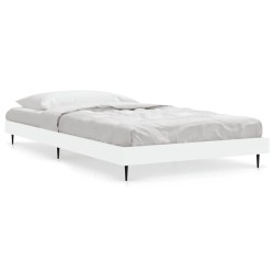vidaXL Estructura de cama madera contrachapada blanca 90x190 cm