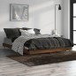 vidaXL Estructura de cama madera contrachapada marrón roble 140x190 cm